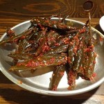 大阪ホルモン - 青とうがらしの醤油漬け360円