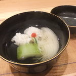 温味 - 鱧そうめん。お出汁はさすが