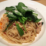 イタリア大衆食堂 イタリカ - パンチェッタとほうれん草のスパゲッティーニ