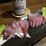 道の駅おが - 刺身。脂はそれほどない。