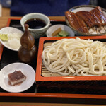 手打 さか本 そば - うな丼と冷たいうどんのセット　1500円