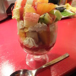 合資会社　谷カルビ商店 - 季節のフルーツパフェです。2012-06訪問時。