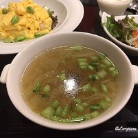 中国料理 豪華 - 滑子と白菜と大根の茎のｽｰﾌﾟ　　