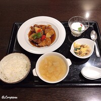 中国料理 豪華 - 豚肉と長芋の黒酢炒めﾗﾝﾁｾｯﾄ
