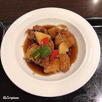 中国料理 豪華 - 豚肉と長芋の黒酢炒め