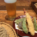 守破離 - 天盛りそば1580円、十割そば150円