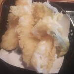 久兵衛屋 - 天ぷら カボチャをレンコンにチェンジ