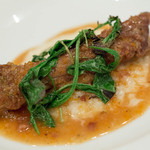 クラリタ ダ マリッティマ - やまゆりポーク スペアリブの煮込み バルセート風味 パルミジャーノチーズのリゾット添え