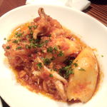 アンフォラ - 前菜５種　ヤリイカの詰め物トマト煮込み