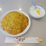 Bairan - Bセット：牛肉入り辛口梅蘭やきそば（小）+杏仁豆腐