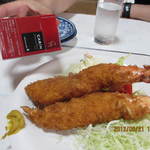 ふくみ - お店の定番ジャンボエビフライ