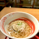 はまぐり庵 - はまぐりラーメン モチっとした全粒粉の麺