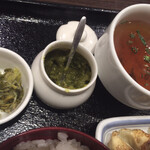 リンガーハット - 漬物、柚胡椒、中華スープ