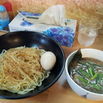 麺屋晃心 - 個人的に煮干大好きなのでﾊﾏるお味♪『つけめん　背油にぼし』￥650-味玉はﾄｯﾋﾟﾝｸﾞしたものﾃﾞｽ。