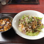 中国四川料理 天府仙臺 - 2020年8月。冷やし坦々麺とミニ麻婆丼。