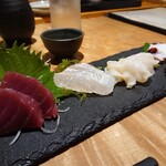 和魚菜 - 本日の刺身4点盛りハーフ