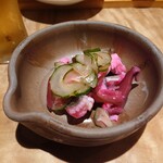 和魚菜 - お通し(鱧の酢のもの)