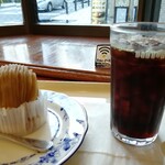 ドトールコーヒーショップ - 熊本県産和栗のモンブランとアイスコーヒーです。（2020年8月）