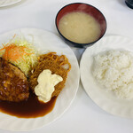 ハンバーグ＆洋食　ベア - ハンバーグ&カニクリームコロッケ　780円