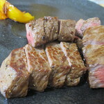 鉄板焼 九九 - 黒毛和牛ランプステーキ（100ｇ）