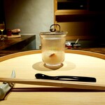 温石 - 蓮根饅頭　鯒のお出汁餡かけ　唐墨