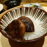 温石 - 「焼き椎茸　金目のタレかけ」