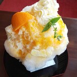 嵯峨野珈琲館 - みかんかき氷