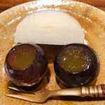 温石 - 山梨の豊水。味わいに特徴を感じたので聞いたところ、白州を数的垂らしているとのこと。納得です