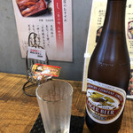 Tamai - 瓶ビール。グラスは冷え冷え