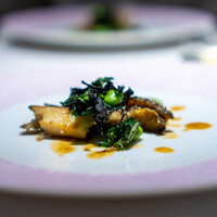 ウラノ - 鮑のソテー トランペット茸