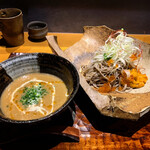Iseebi Soba Kiyomasa - ✔︎ 伊勢海老海宝ポタージュ蕎麦
      　濃厚な伊勢海老のお出汁が効いたポタージュに、いくらと雲丹をマリアージュさせた、なんとも贅沢なお蕎麦。