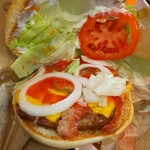 BURGERKING - ベーコンチーズワッパーセット￥980税込みのベーコンチーズワッパーバーガー(R2.8.18撮影)