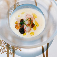 アコルドゥ - アホブランコ 
                    半生のエビとメロン