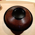 祇園 又吉 - あわび，冬瓜，黄身素麺の椀