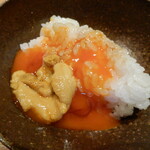 祇園 又吉 - 北海道産エゾバフンウニと徳島産卵のごはん