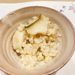 うを徳 - 蜀黍と鮑の炊き込みご飯