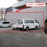 こんぴらうどん - 店舗横空地が駐車場