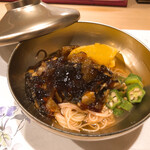 うを徳 - かぼちゃとおくら、のどぐろの煮こごりあんかけそうめん