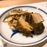 うを徳 - 新潟の茹あわびと肝煮ペースト、京都ゆば・万願寺とうがらし・じゃこの山椒炊き