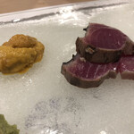 うを徳 - 礼文島紫雲丹と那智勝浦スペシャル鰹藁焼き