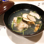 うを徳 - 炙り穴子と松茸の吸物