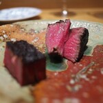 やまぐち - 牛ヒレ肉の炭火焼き。