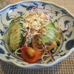 玄海鮨 - セットのサラダ