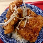 熟成豚骨ラーメン 一番軒 - 唐揚げ丼のアップ