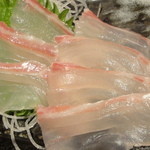 漁菜献舗 鳥新 - 2012.6.22)活〆真鯛お造り（５８０円）