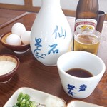 Izushi Soba Sengoku - 薬味とつゆ