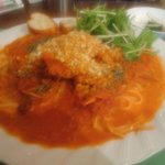 カフェ・レジェンド - 渡りガニのトマトクリーム（2012.6）