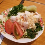 鉄板焼ひろ八 - 料理写真:ポテサラ　表