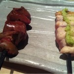 鳥しき - 【2012.6.14】血肝、サビ焼き