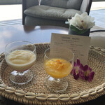 ハレクラニ 沖縄 - ウェルカムドリンク　実はチェックアウトのあとにもロビーで時間調整していたら出してくれました。